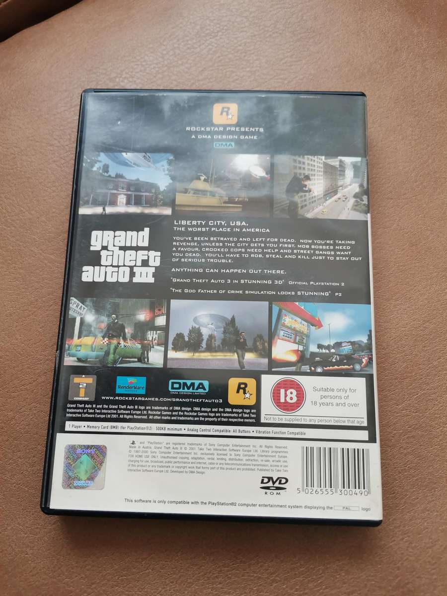 Grand theft auto 3 Playstation 2 game