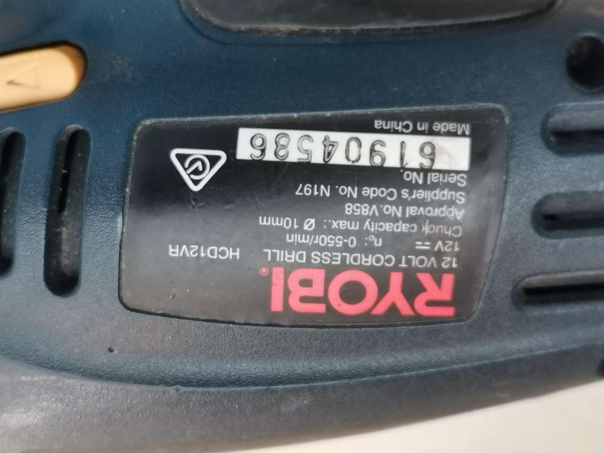 Ryobi hcd12vr cordless drill (no charger not tested sold as is)