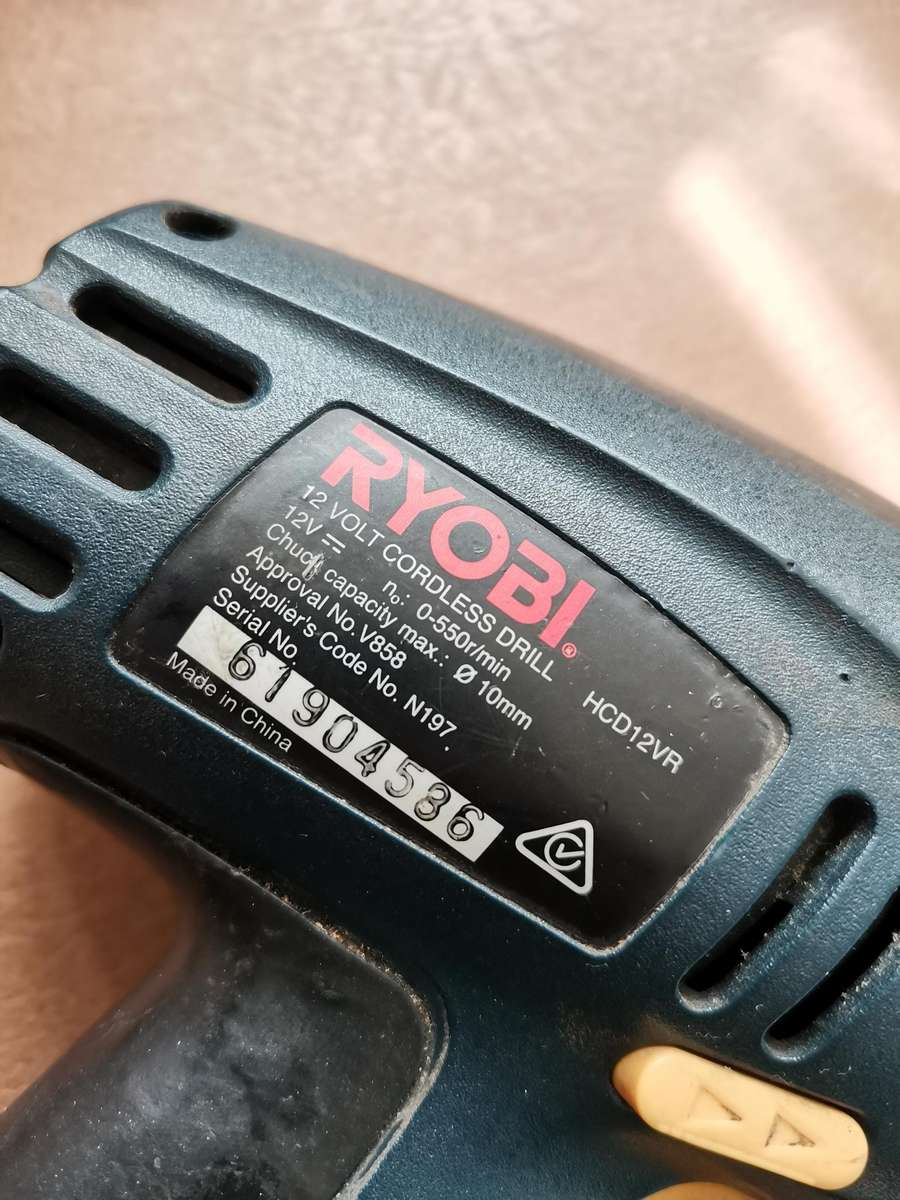 Ryobi hcd12vr cordless drill (no charger not tested sold as is)