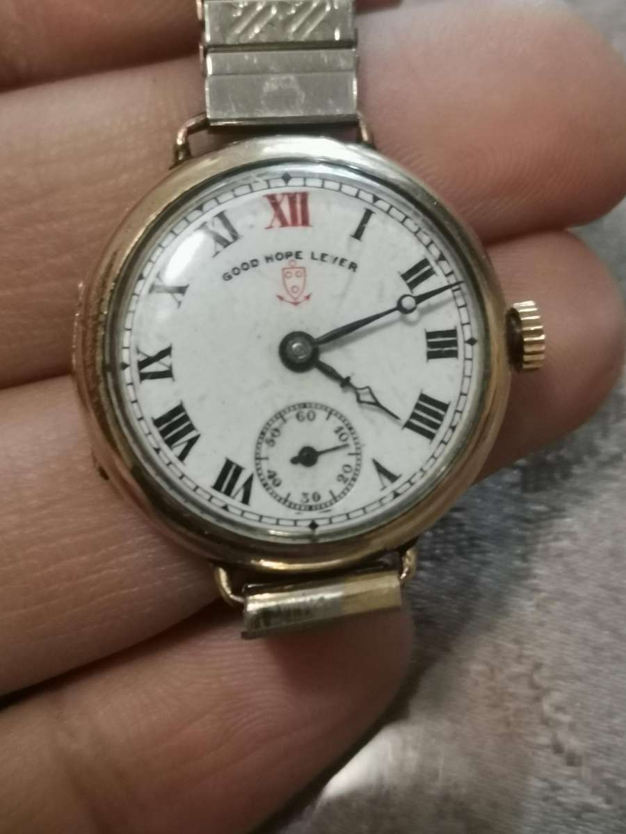 Vintage 1920s good hope lever trench watch