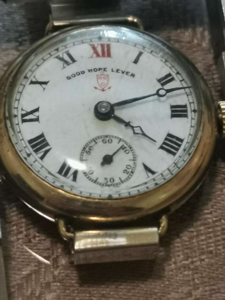 Vintage 1920s good hope lever trench watch