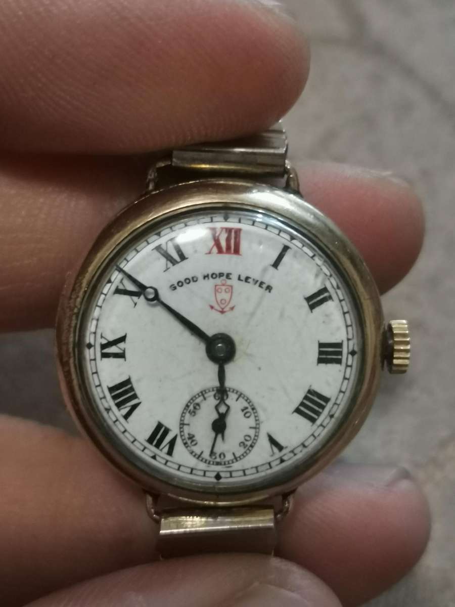 Vintage 1920s good hope lever trench watch