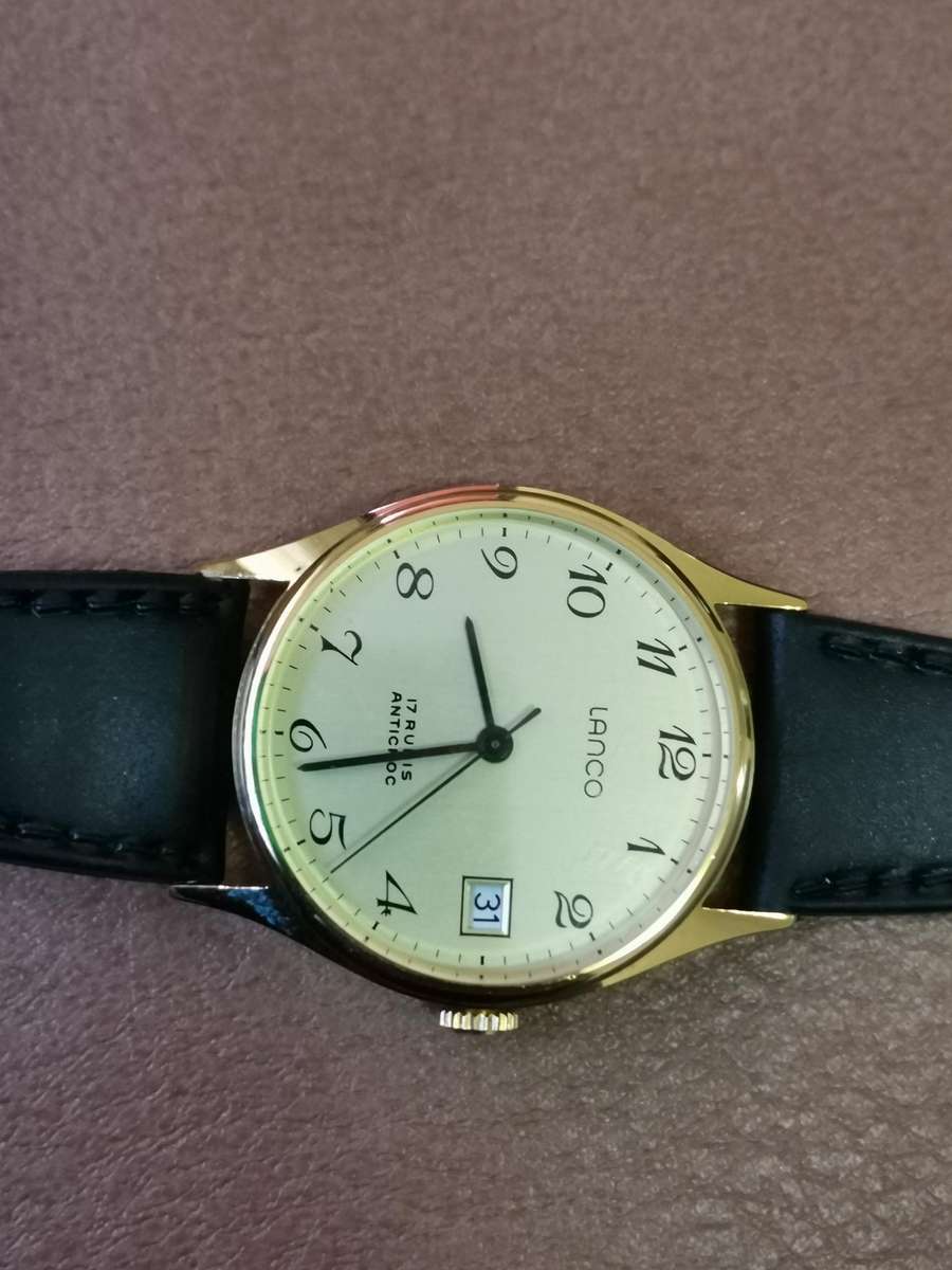 New old stock Lanco 17 Rubis Antichoc mechanical wind up watch