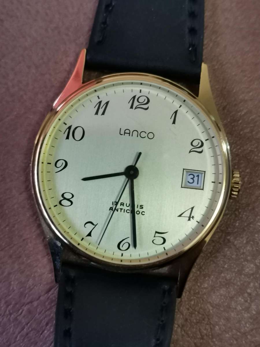 New old stock Lanco 17 Rubis Antichoc mechanical wind up watch