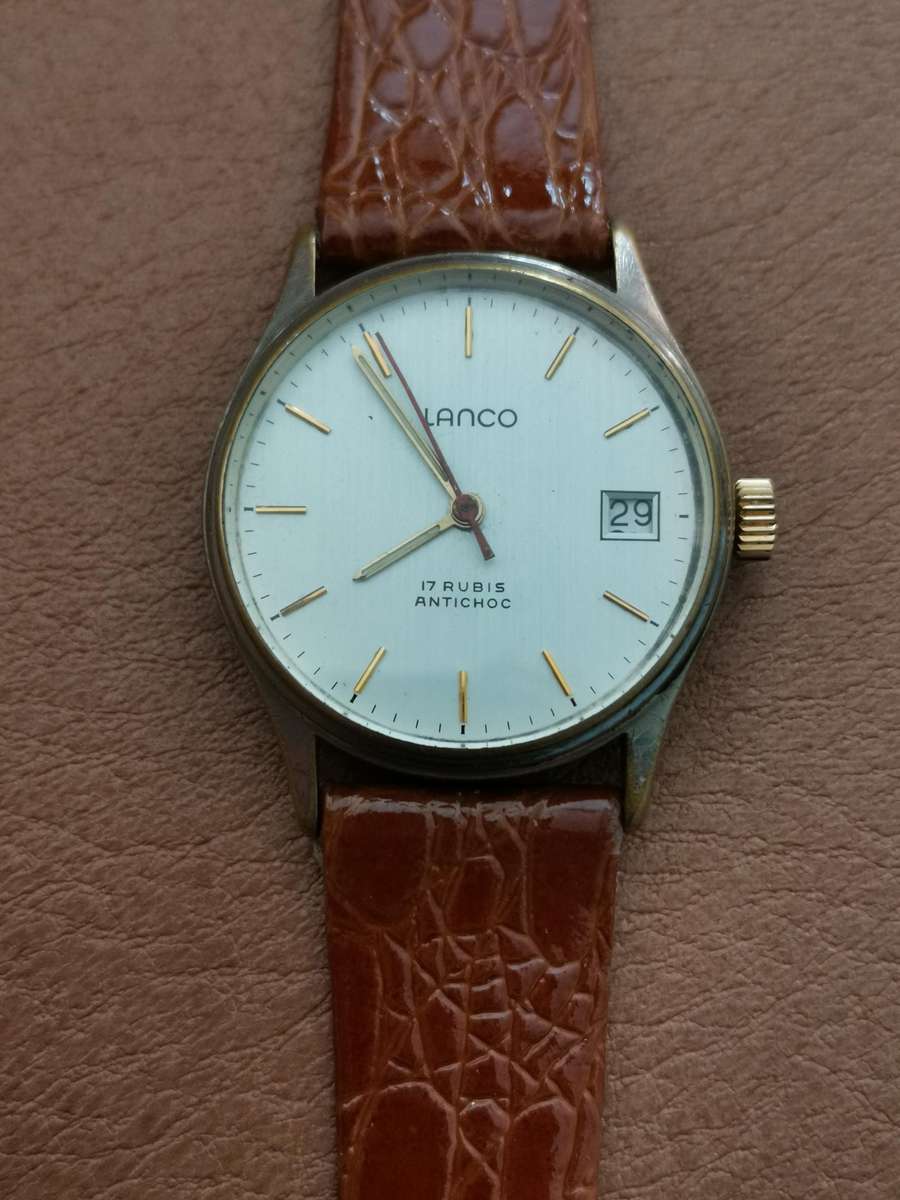 Vintage Lanco 17 Rubis Antichoc mechanical wind up watch