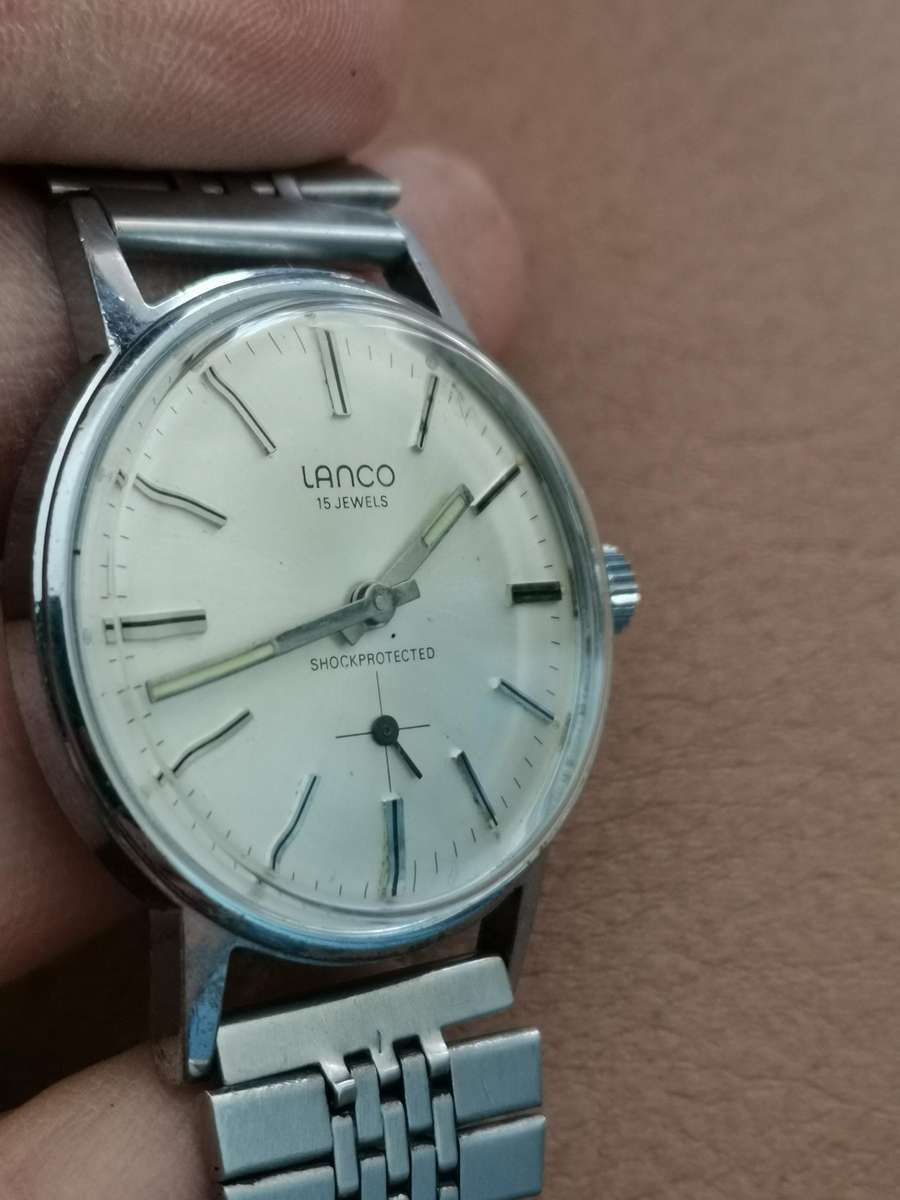 Vintage Lanco 15 jewels mechanical manual wind watch *like new*