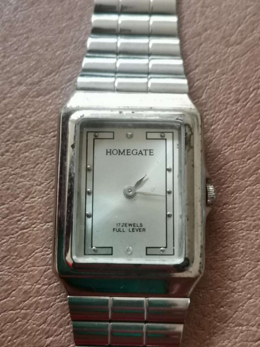 Vintage homegate 17 jewels full lever mechanical wind up watch