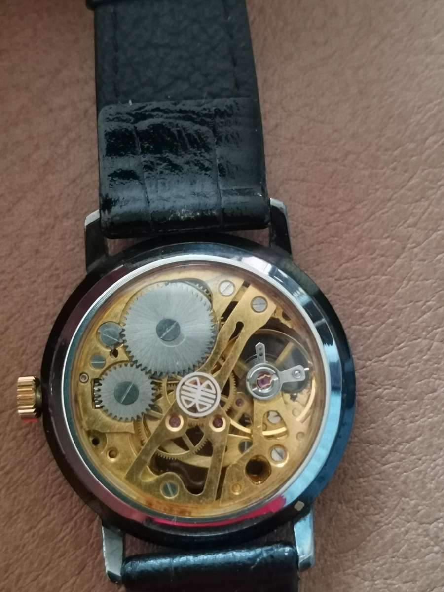 Vintage 1990s mechanical skeleton watch