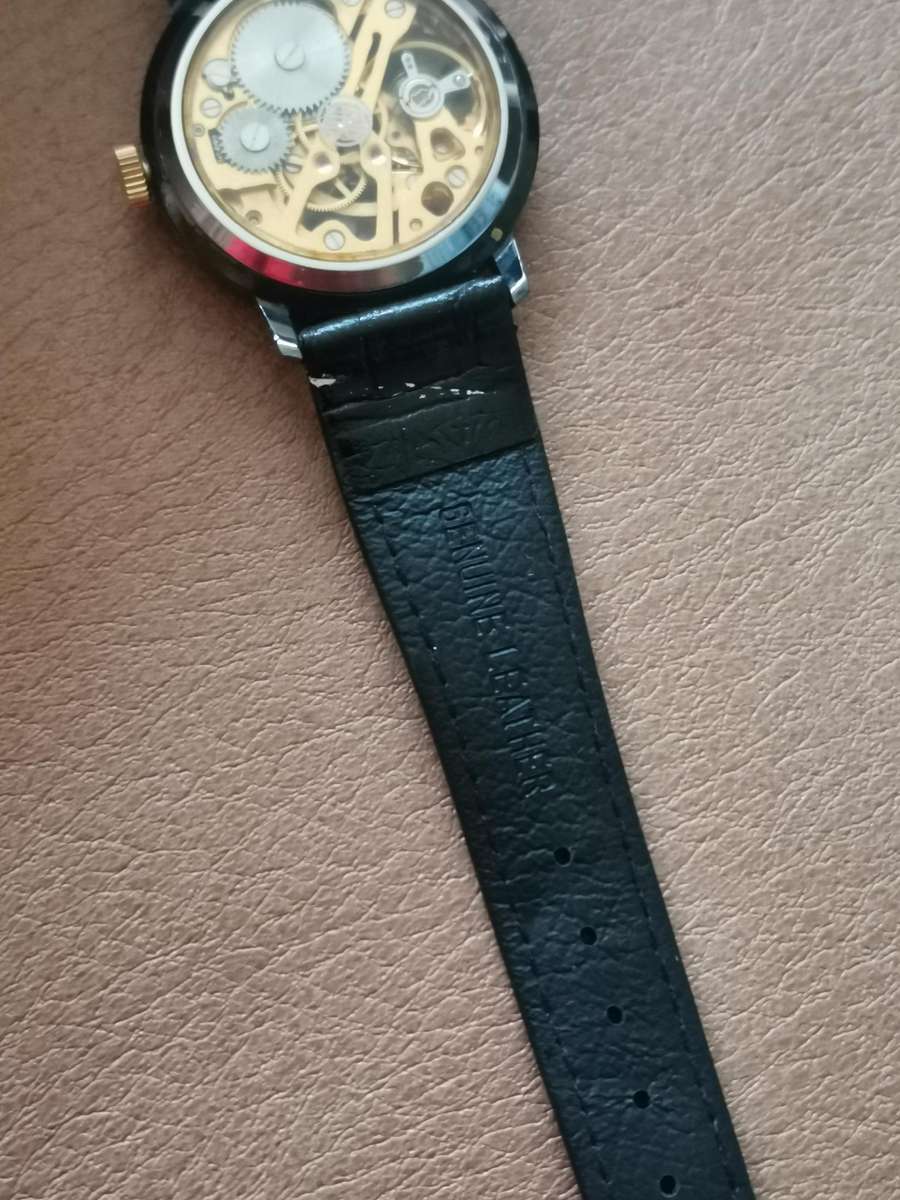 Vintage 1990s mechanical skeleton watch