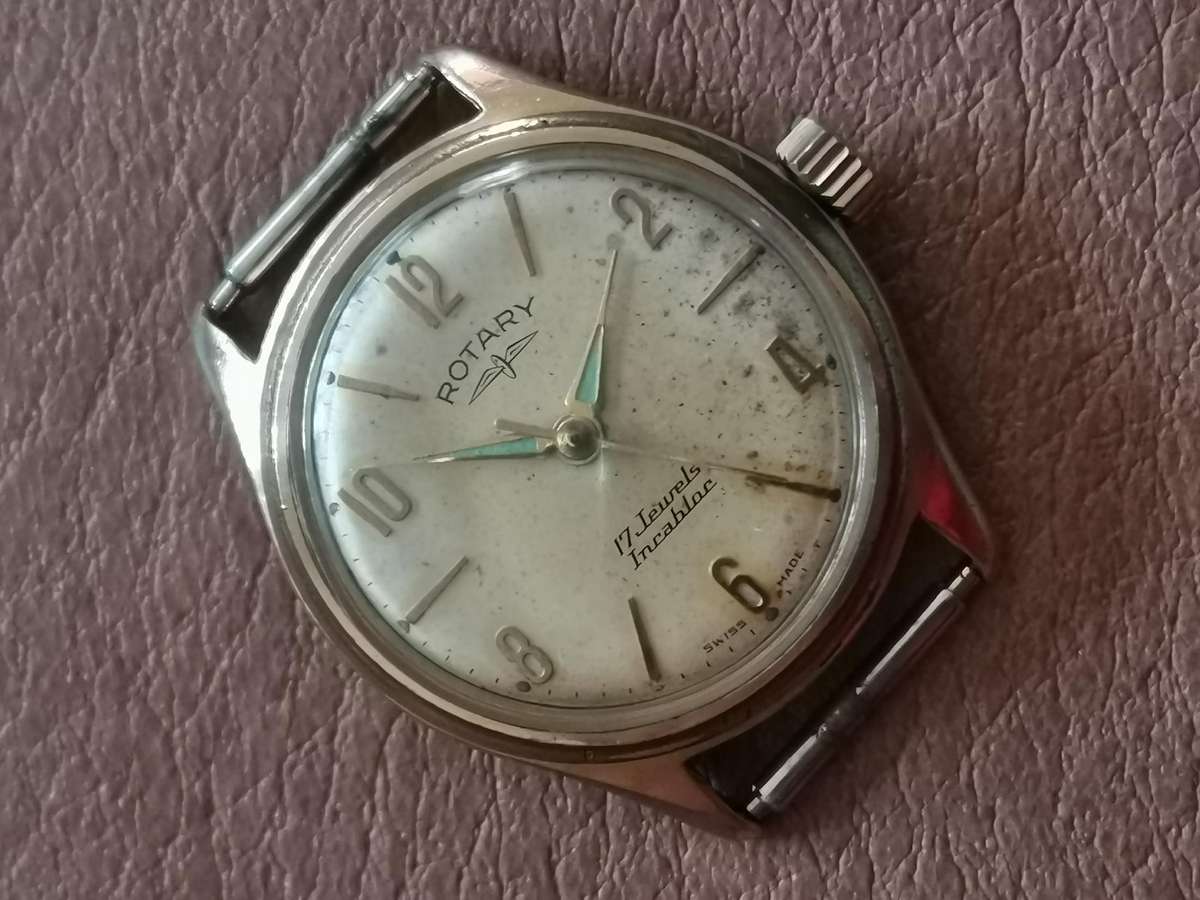 Vintage rotary 17 jewels incabloc manual wind mechanical watch