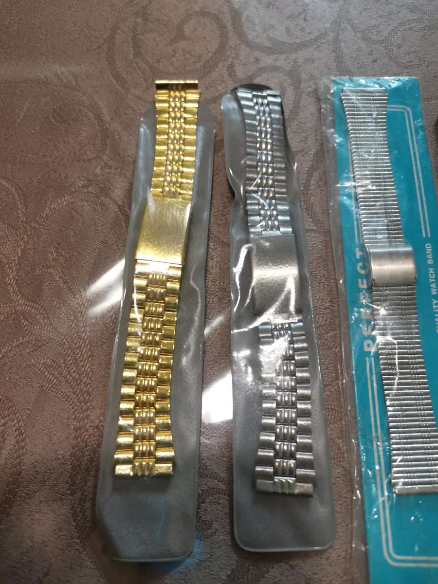 10 vintage high quality gents 18mm steel watch bracelets