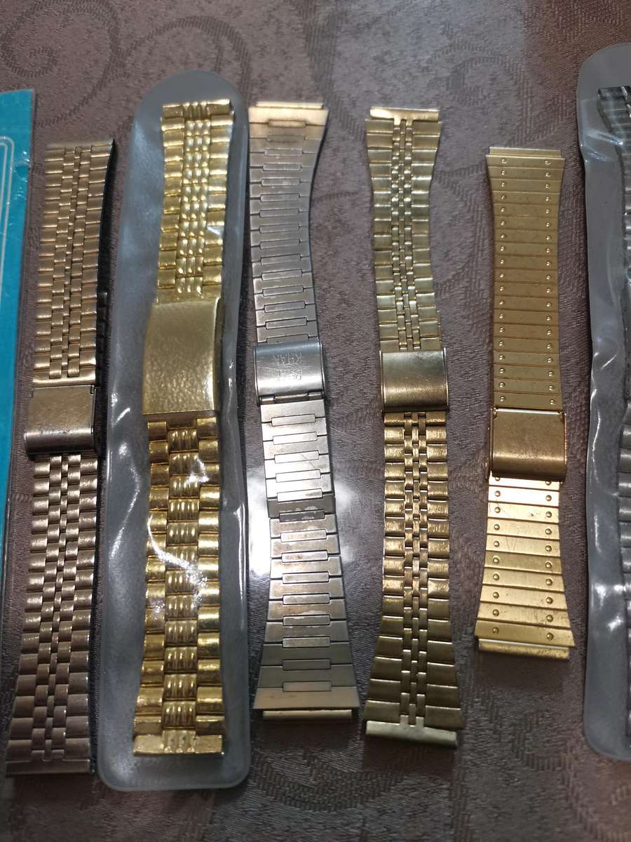 10 vintage high quality gents 18mm steel watch bracelets