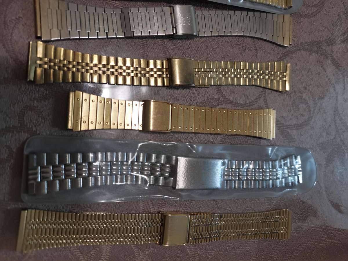 10 vintage high quality gents 18mm steel watch bracelets