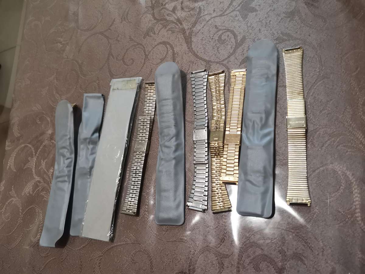 10 vintage high quality gents 18mm steel watch bracelets