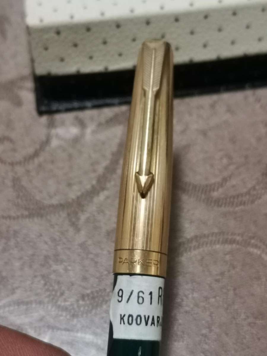 Vintage 1958 parker lady fountain pen ** like new** 1/10 12ct rolled gold cap