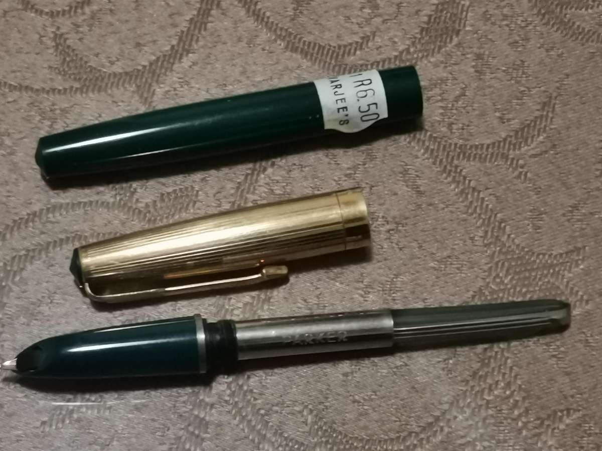 Vintage 1958 parker lady fountain pen ** like new** 1/10 12ct rolled gold cap