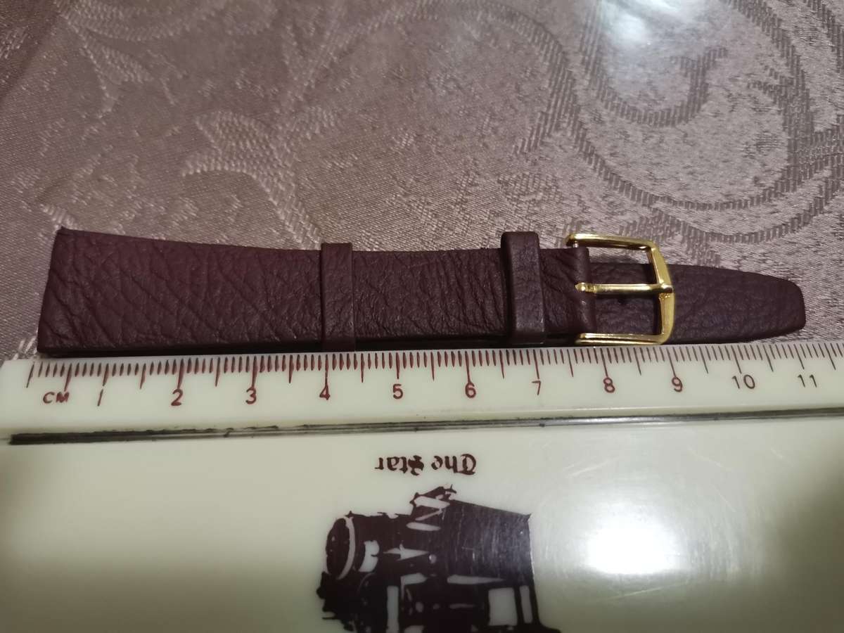 Genuine leather 18mm burgundy soft leather new old stock watch strap