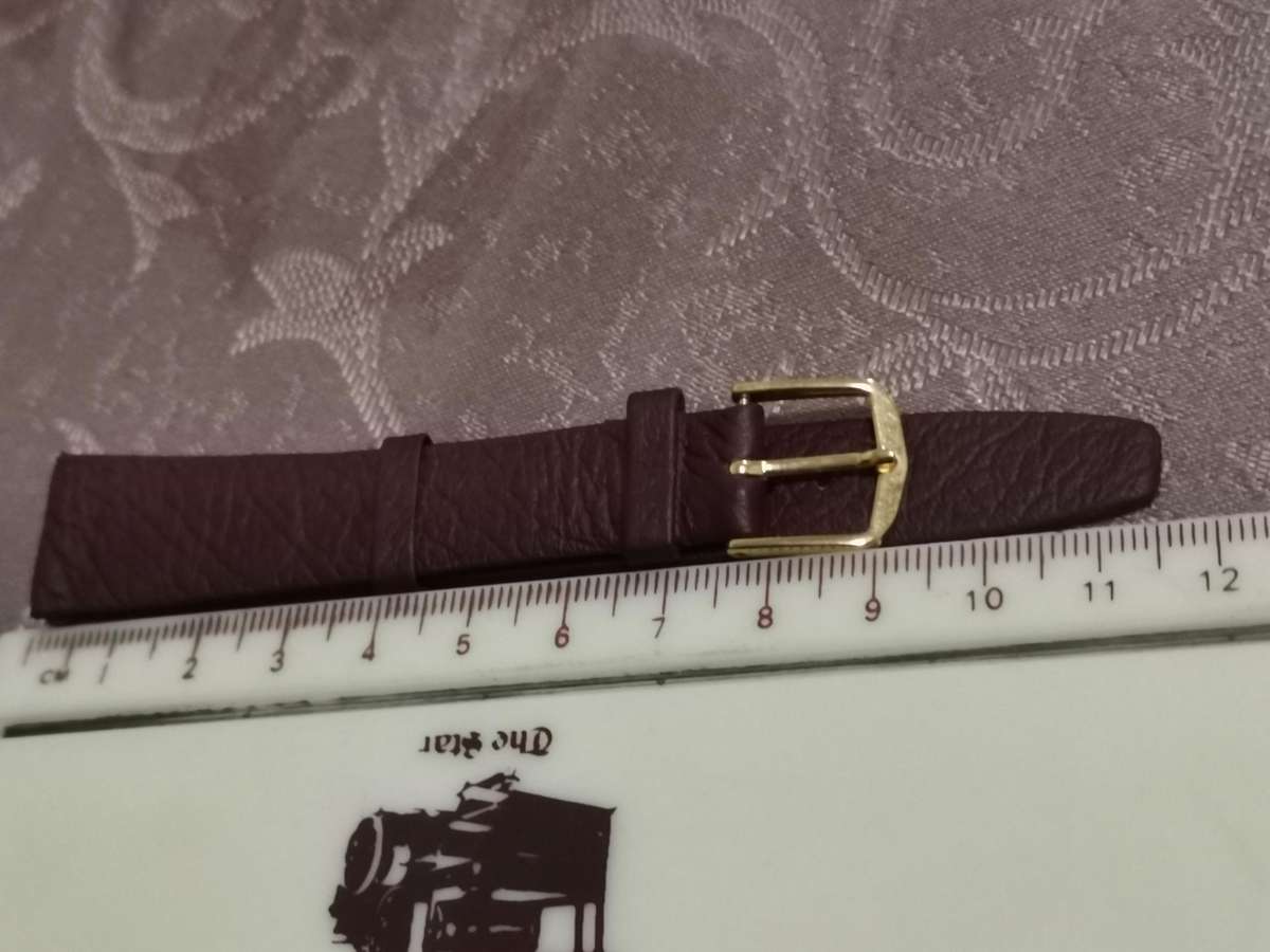 Genuine leather 18mm burgundy soft leather new old stock watch strap