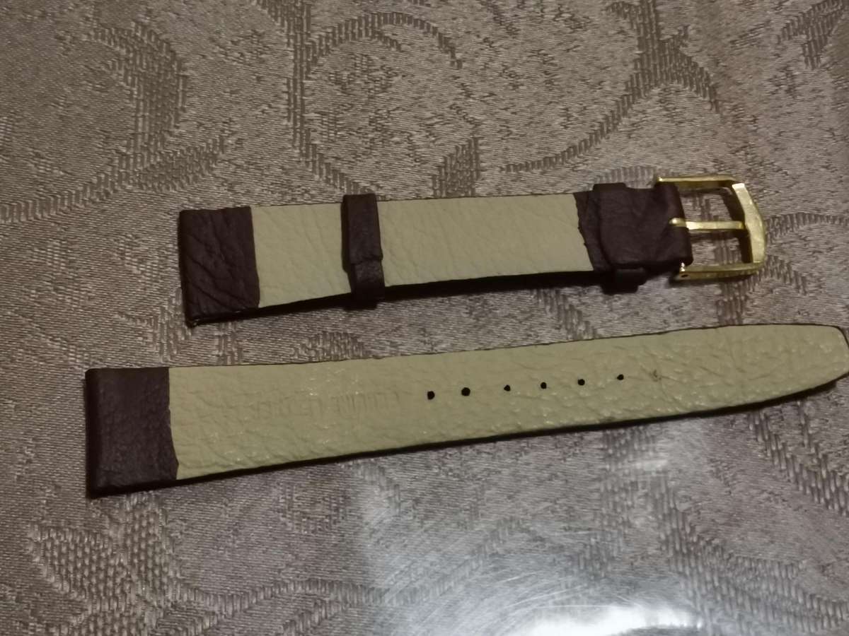 Genuine leather 18mm burgundy soft leather new old stock watch strap