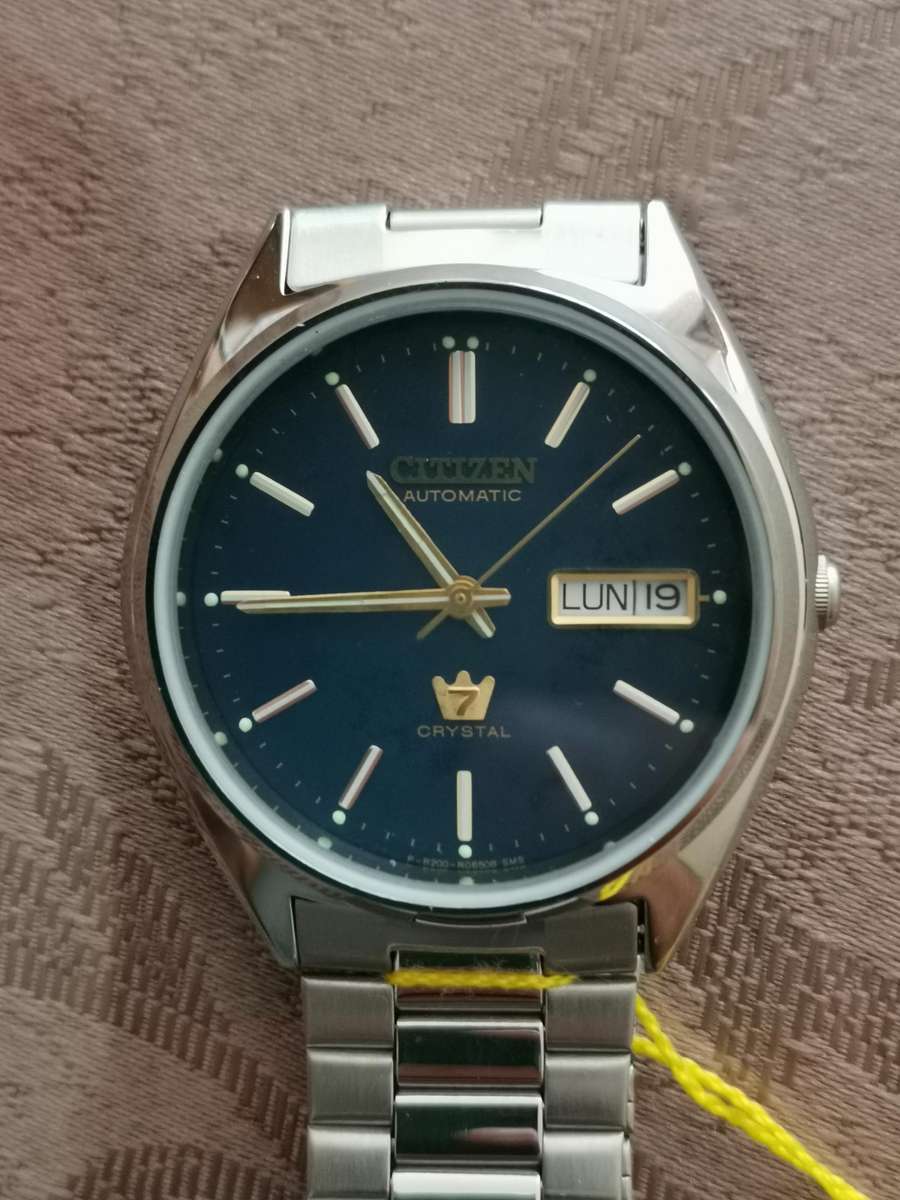 Vintage citizen crystal 7 automatic watch new old stock boxed full set unworn