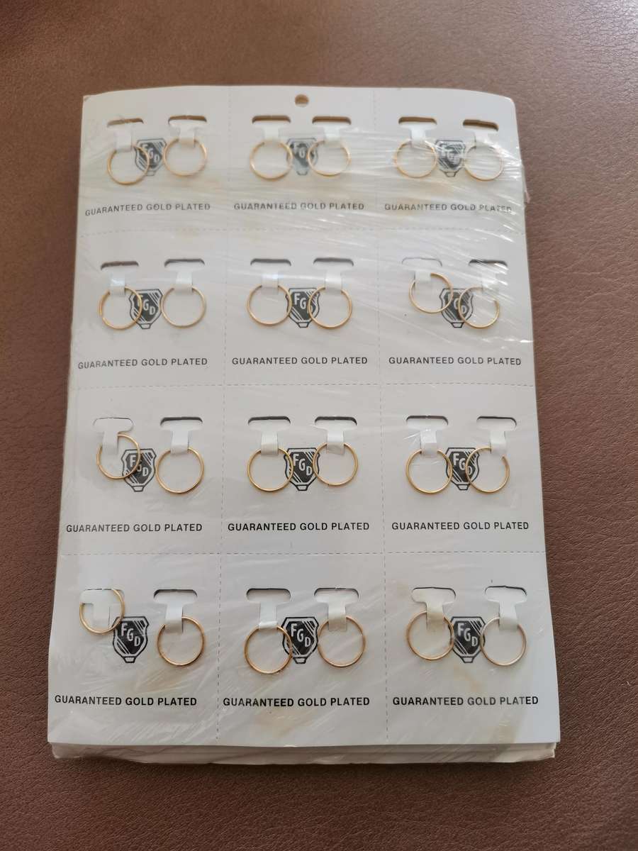 1980s FGD Gold Plated Earrings 144 Pairs