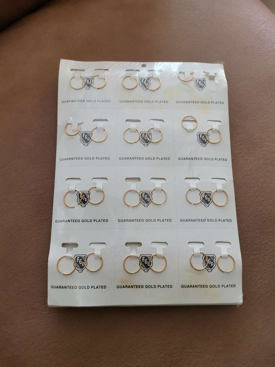 1980s FGD Gold Plated Earrings 144 Pairs