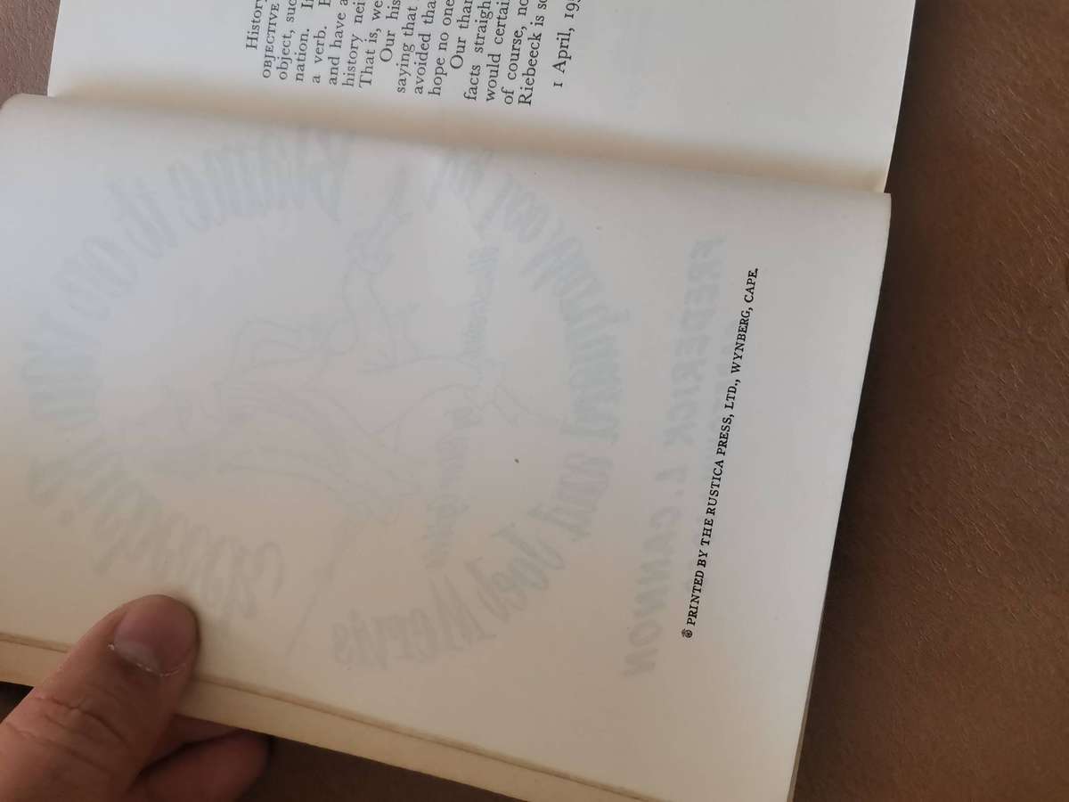 1952 first edition blame it on van riebeeck by Leo marquard and Joel mervis