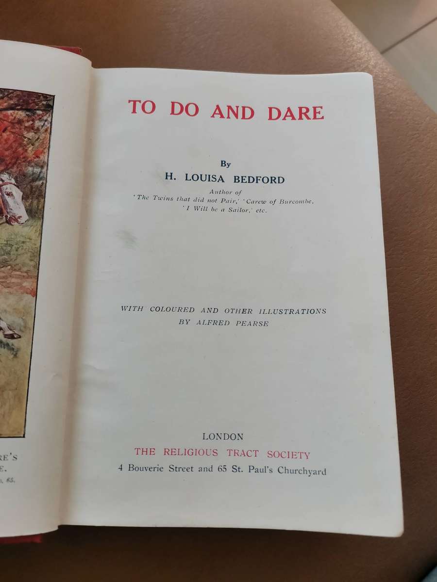 Rare 1920 To do and Dare by H Louisa Bedford