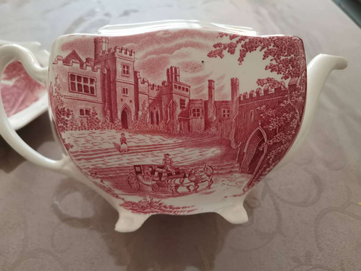 Vintage haddon hall English made 3 piece teapot set