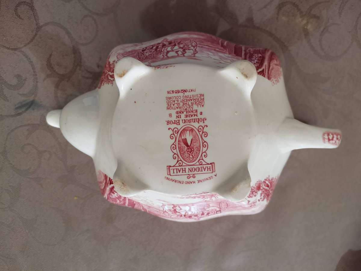 Vintage haddon hall English made 3 piece teapot set