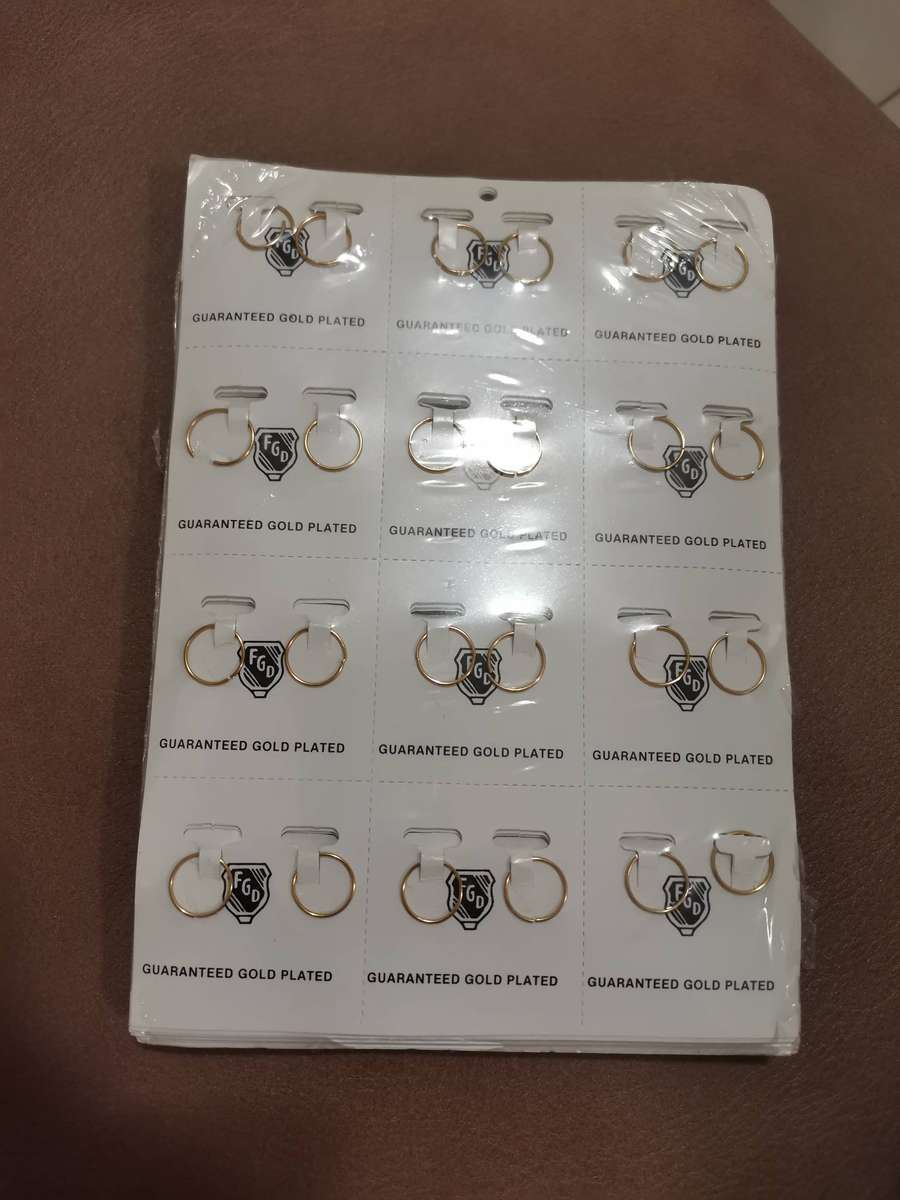 1980s FGD Gold Plated Earrings 144 Pairs