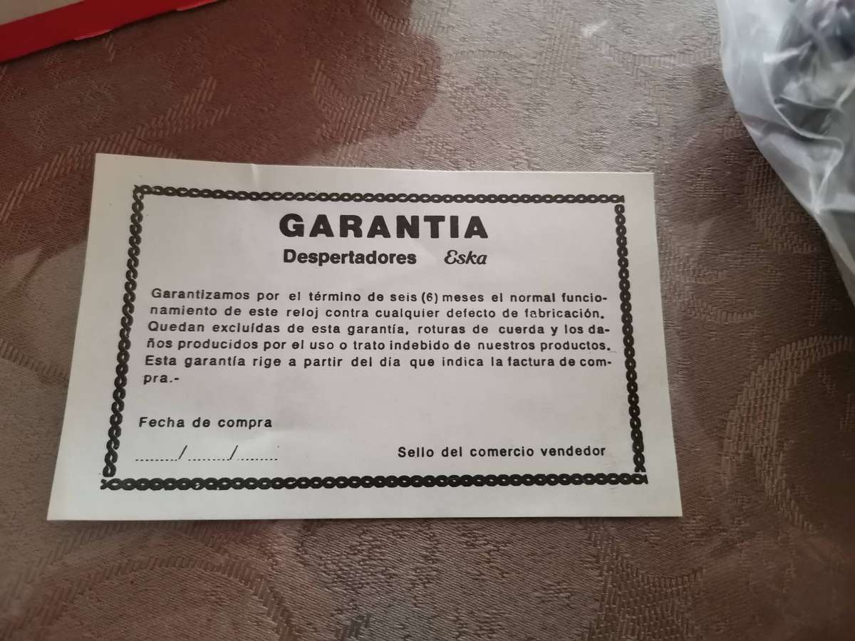 Vintage Eska Repeticion keywound alarm new in box perfect working condition