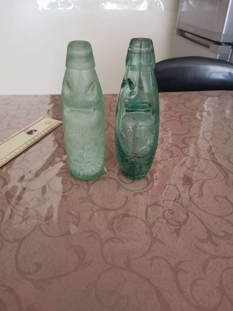 2 vintage south African codd bottles