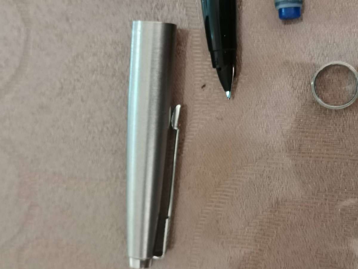 Vintage stainless steel parker fountain pen made in England