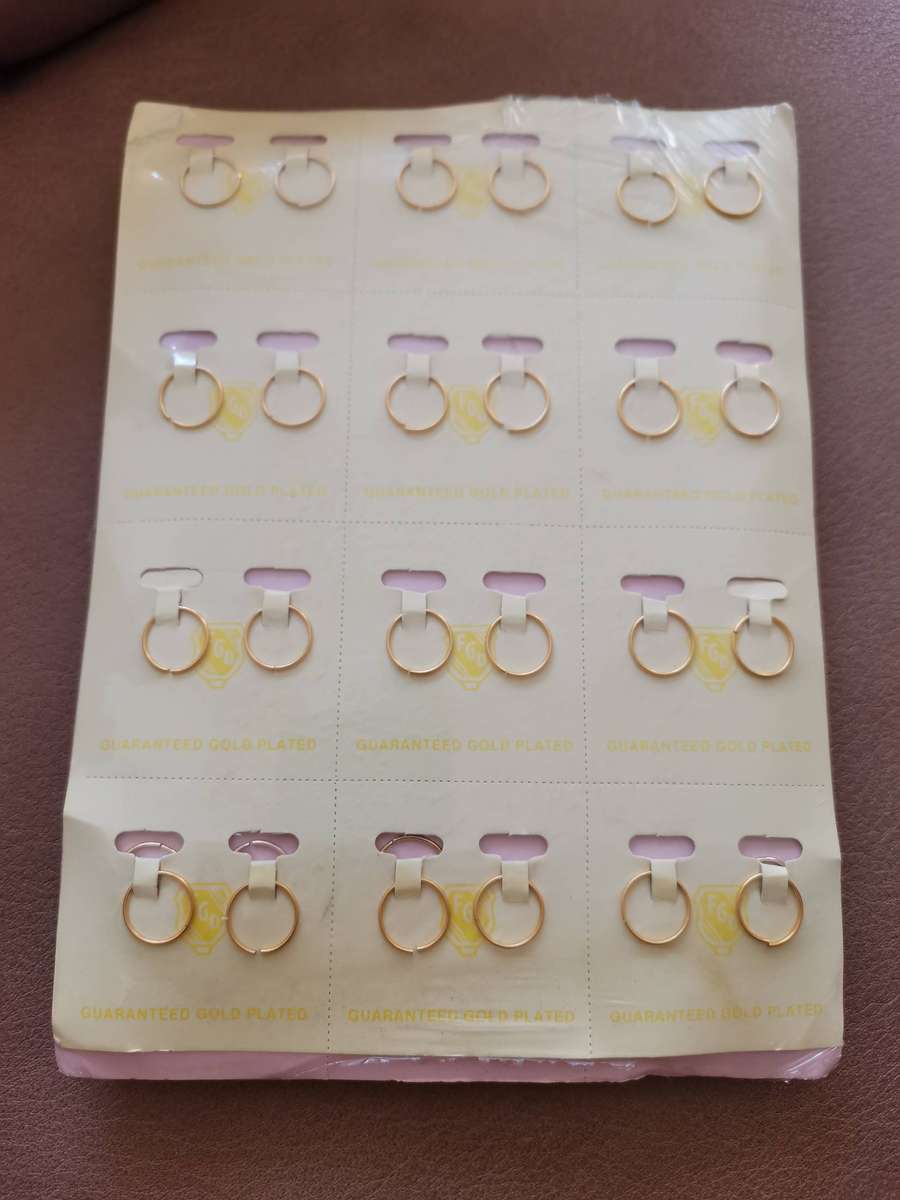 1980s FGD Gold Plated Earrings 144 Pairs