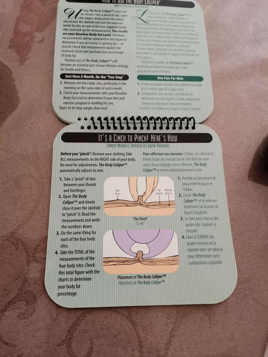 The body fat caliper Italian made like new