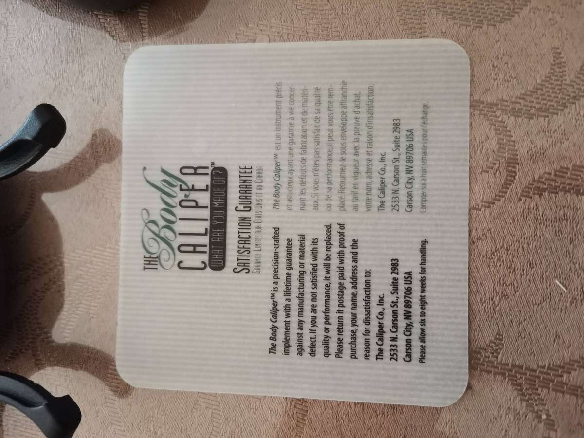 The body fat caliper Italian made like new