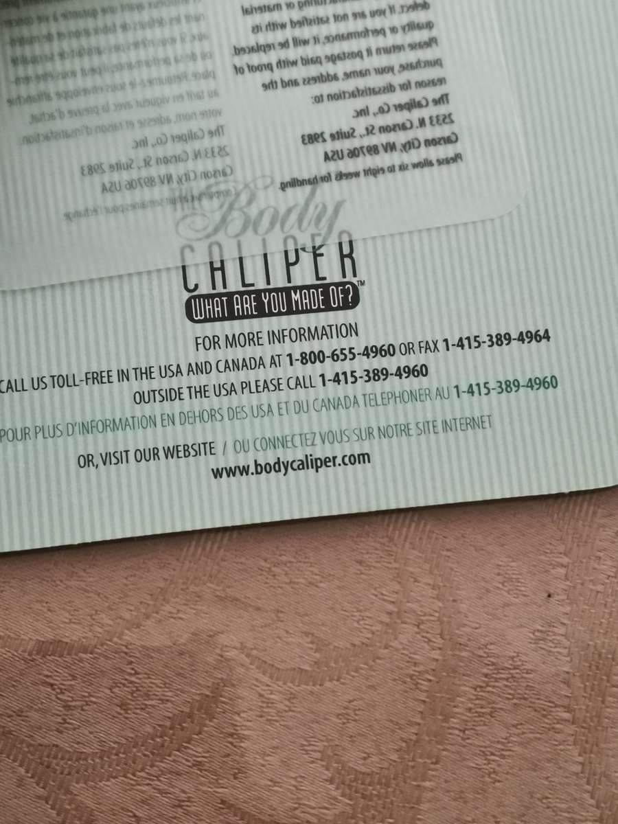 The body fat caliper Italian made like new