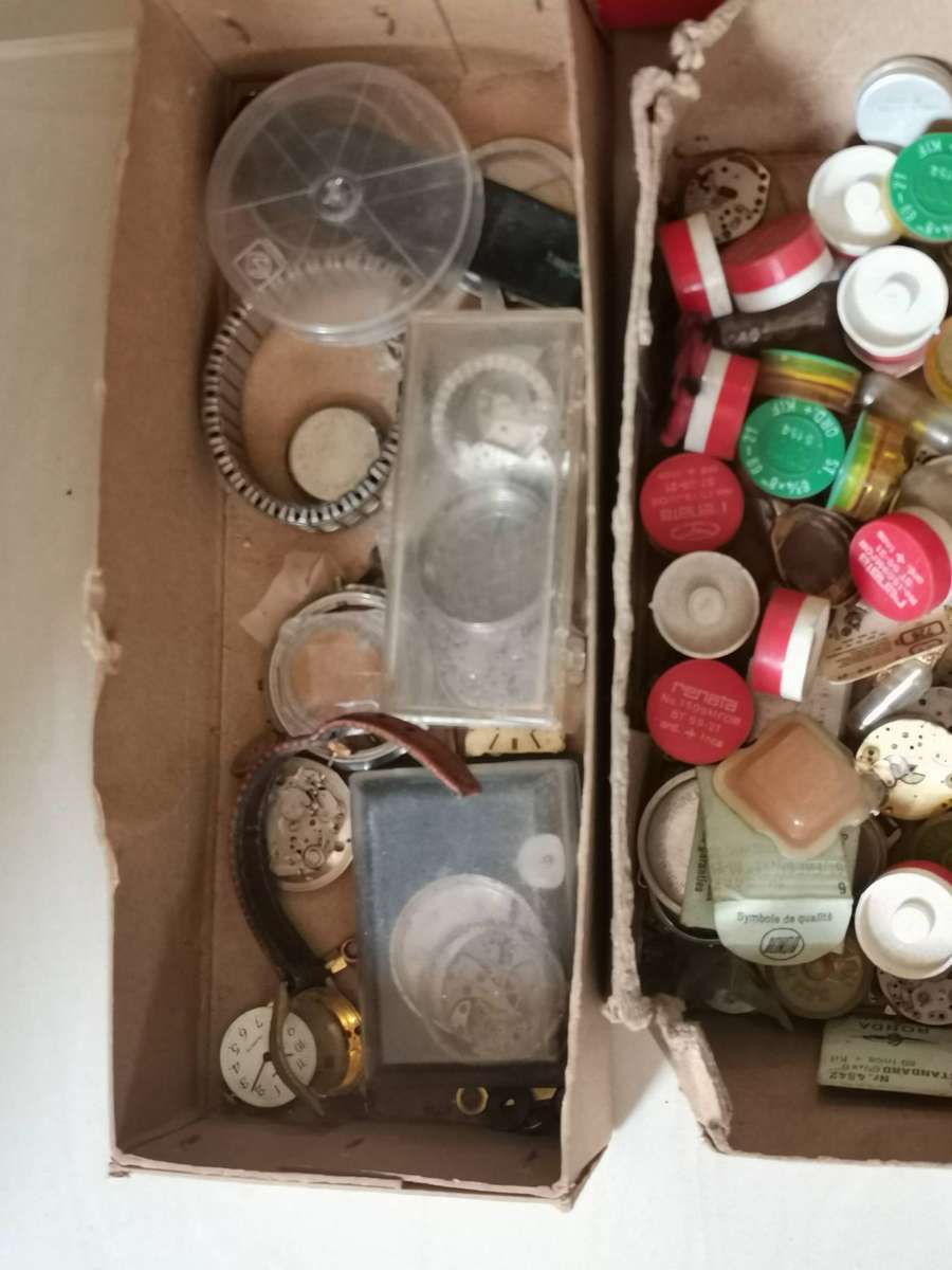 Large lot of watchmakers spares