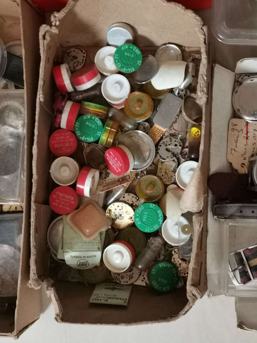 Large lot of watchmakers spares