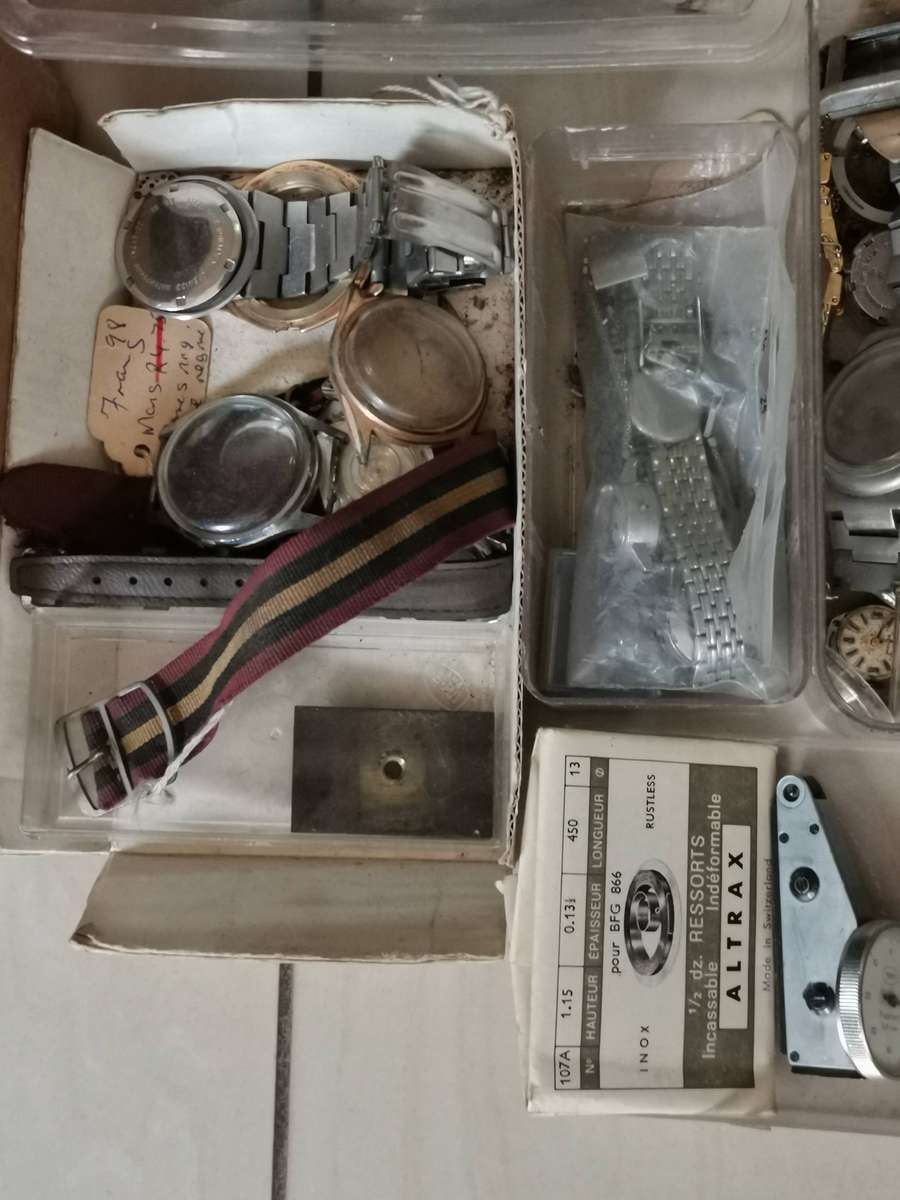 Large lot of watchmakers spares