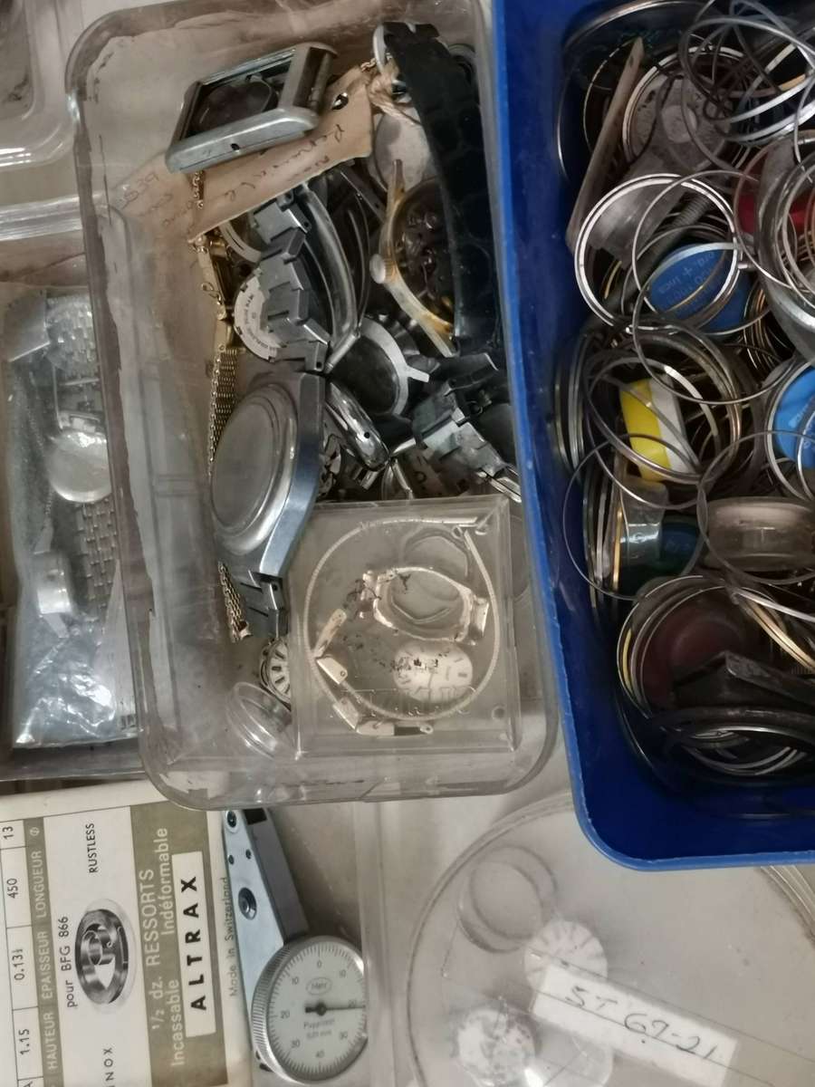 Large lot of watchmakers spares