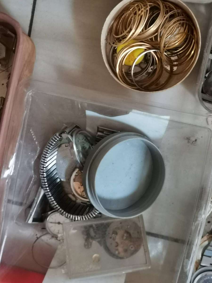 Large lot of watchmakers spares
