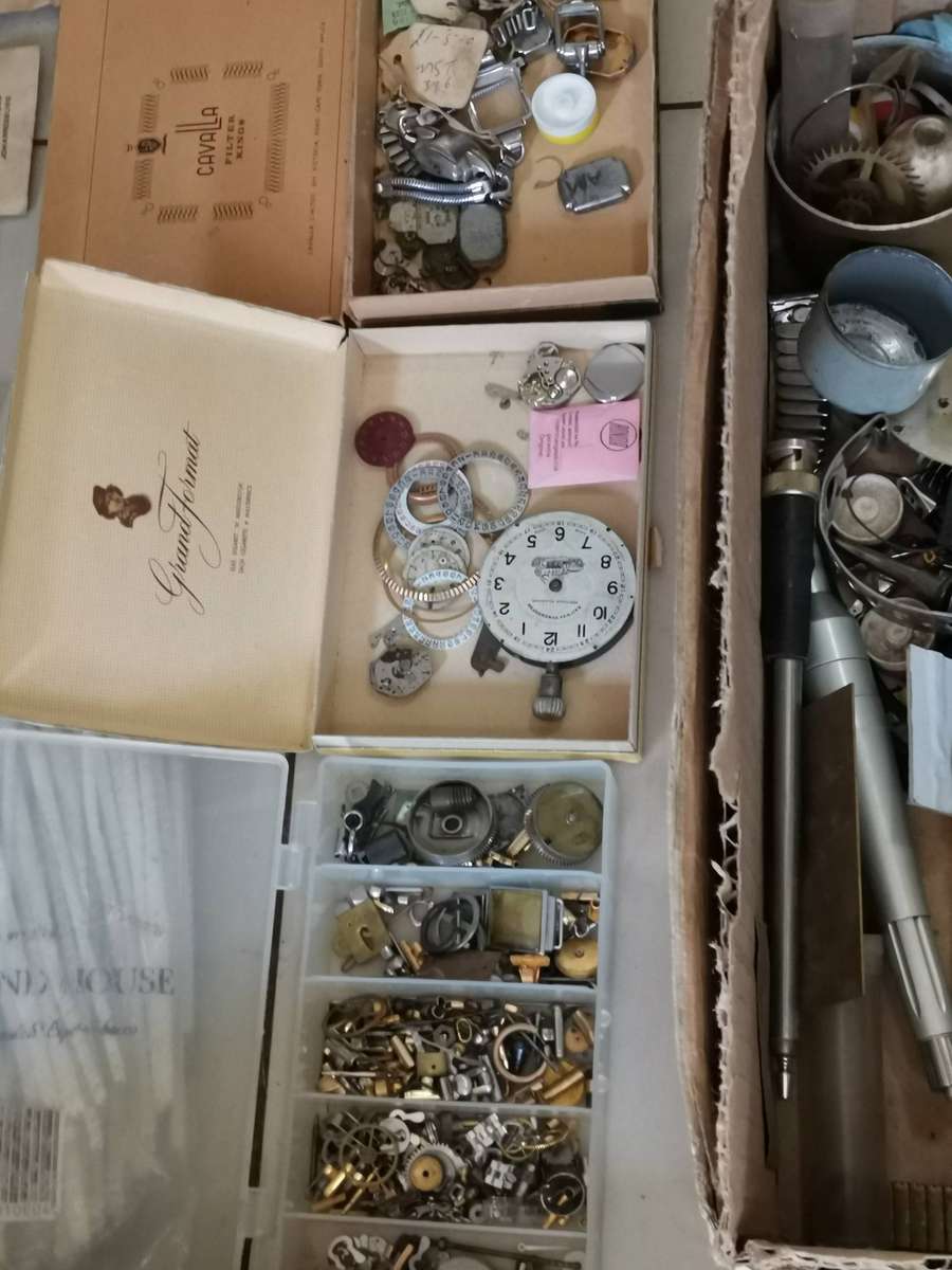 Large lot of watchmakers spares