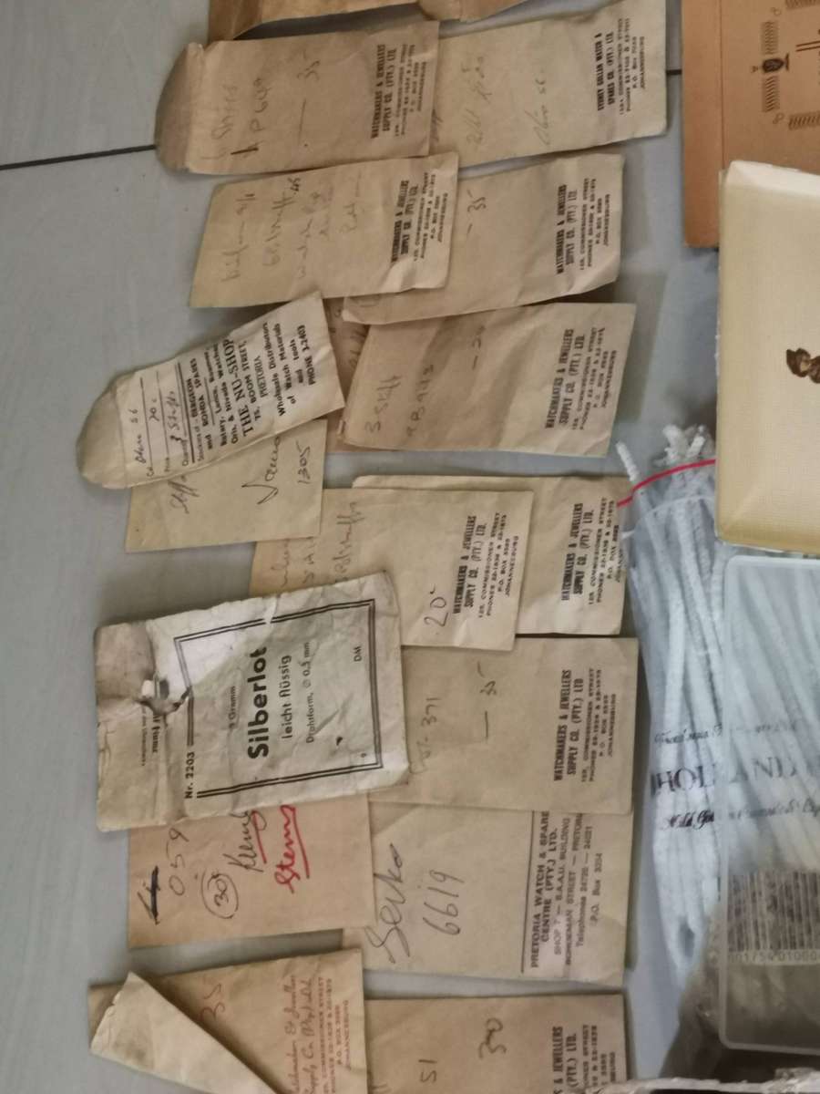 Large lot of watchmakers spares