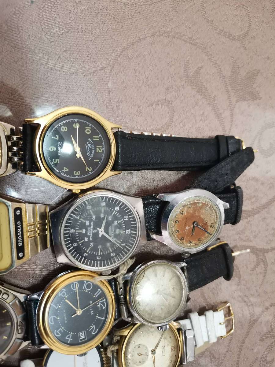 Huge lot 38 gents vintage watches deceased estate find