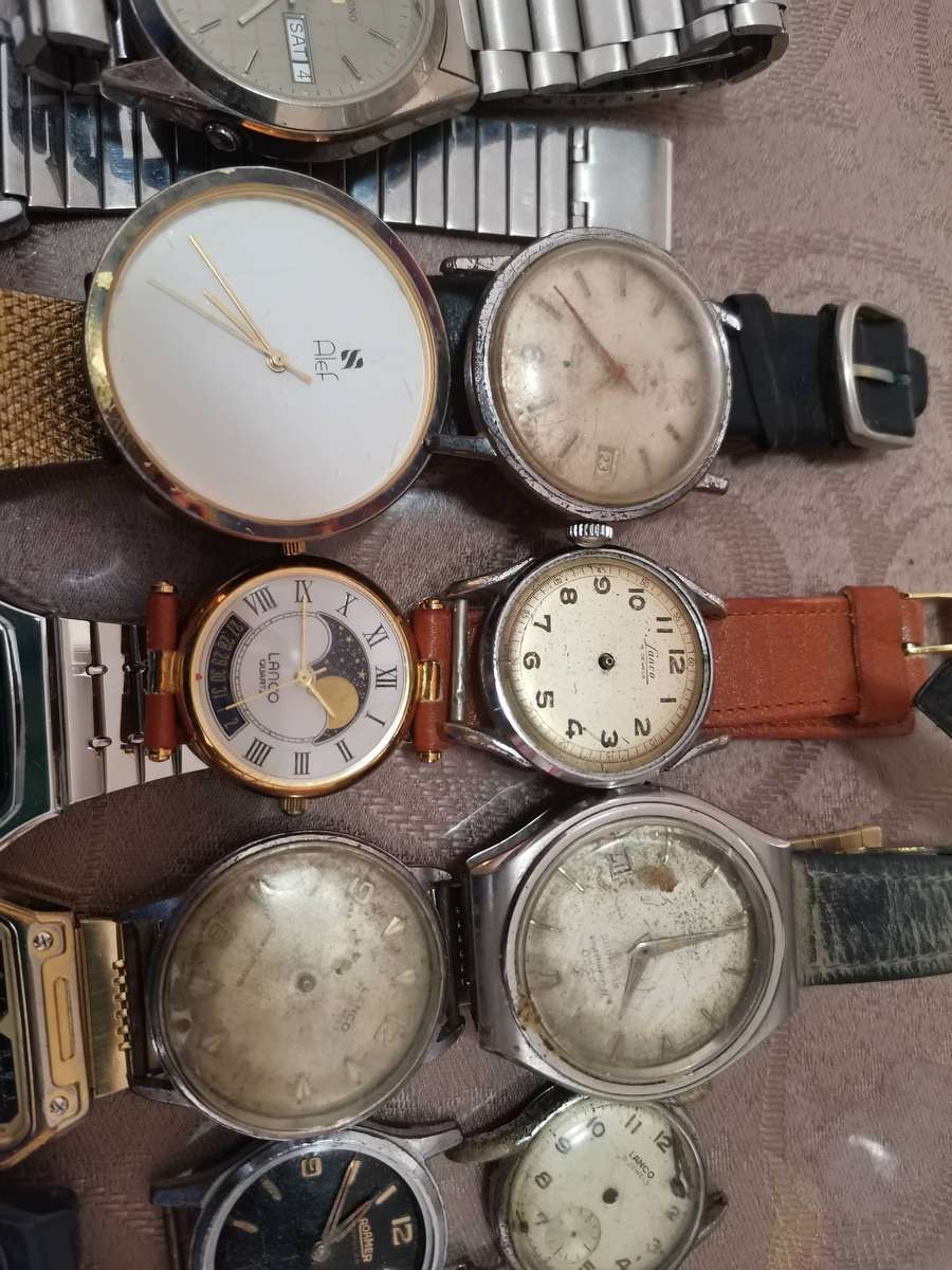 Huge lot 38 gents vintage watches deceased estate find