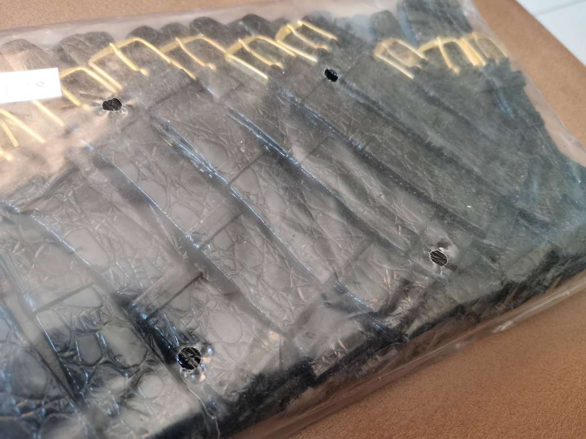 Vintage 1990s new old stock genuine leather 18mm watch straps sealed 50 pack