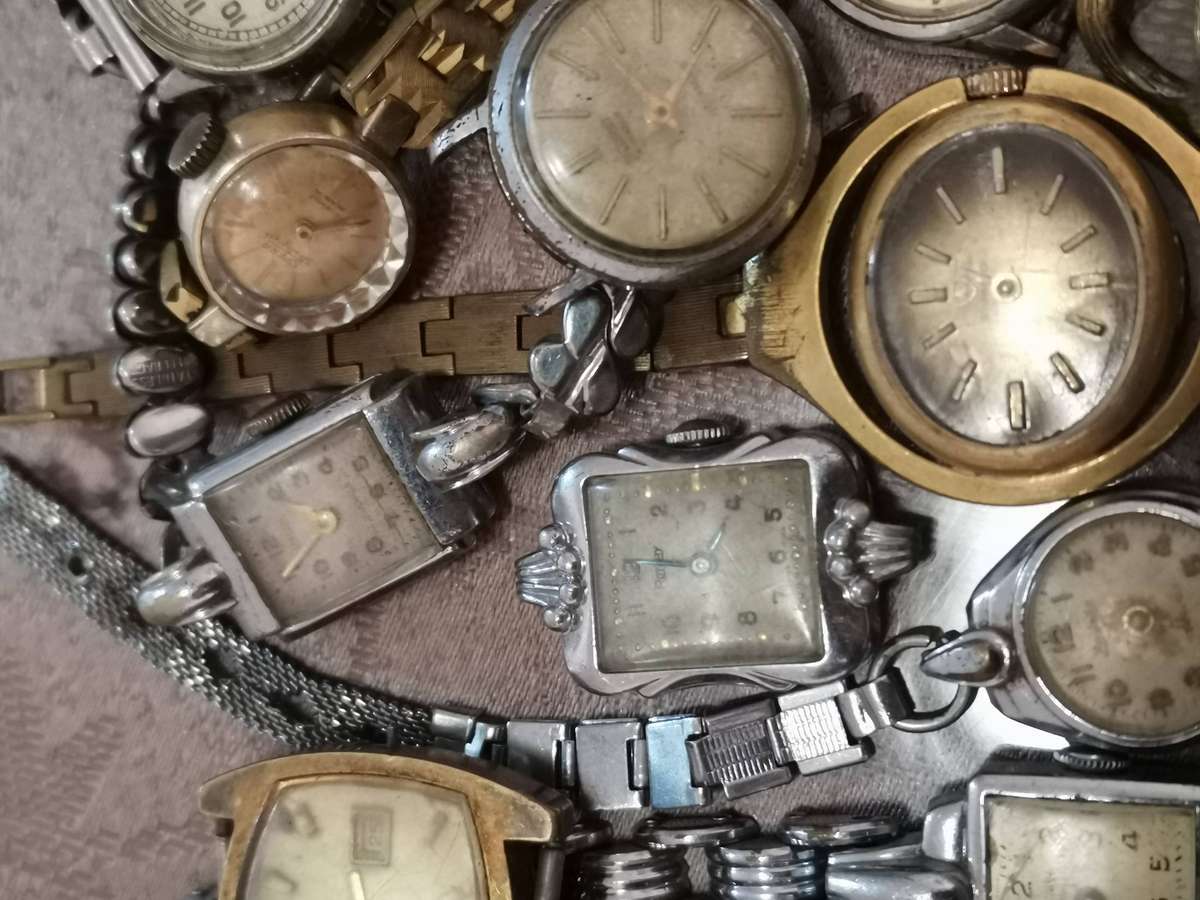 Huge lot 37 ladies Swiss mechanical wind up watches