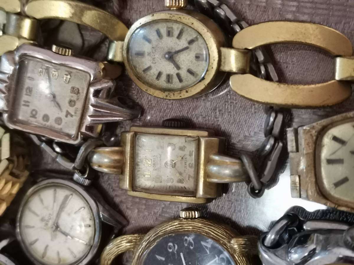 Huge lot 37 ladies Swiss mechanical wind up watches